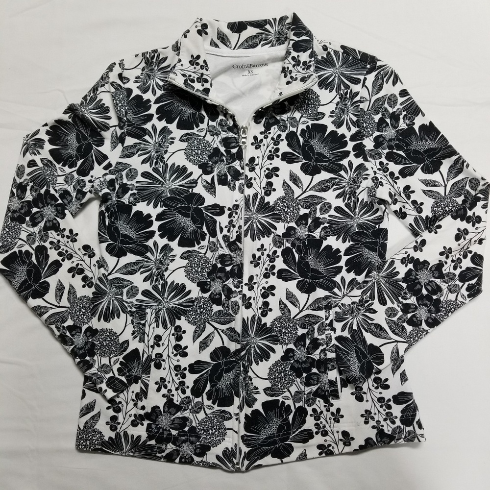 Workout Zip w/ Flower Print